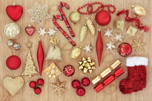 Christmas Baubles and Decorations — Stock Photo, Image