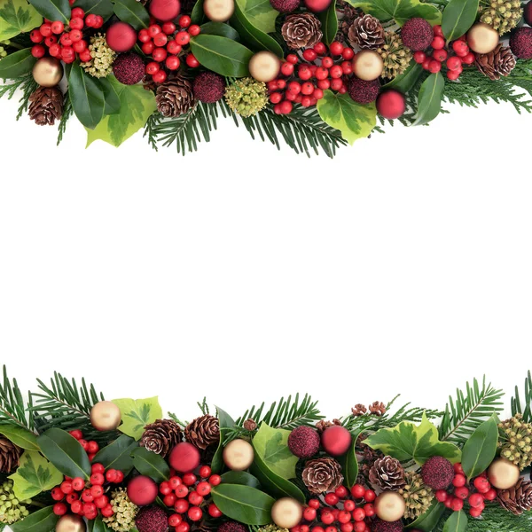 Decoratieve rand van Kerstmis — Stockfoto