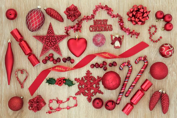 Red Christmas Decorations — Stock Photo, Image