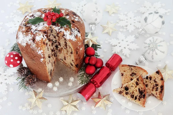 Čokoládové Pantettone vánoční dort — Stock fotografie