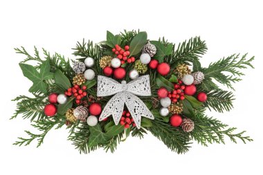 Yay ile Noel çiçek dekorasyonu