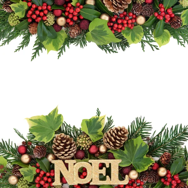 Noel decoratieve rand — Stockfoto