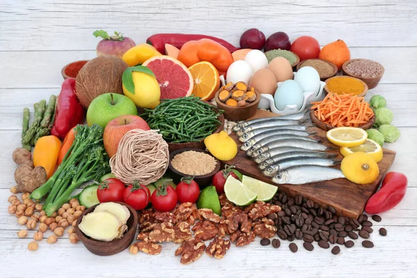 Самый Здоровый Выбор Пищи Мире Высоким Содержанием Белка Омега Витаминов — стоковое фото
