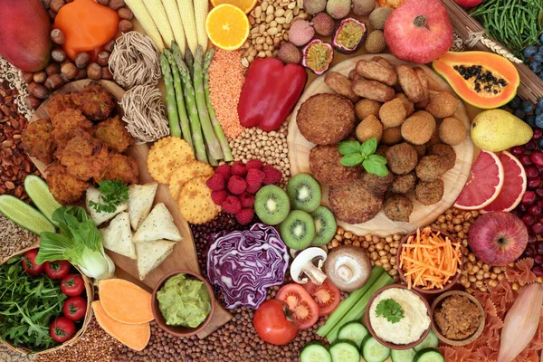 Vegan Food Ethical Eating Plant Based Foods High Antioxidants Protein Stockfoto