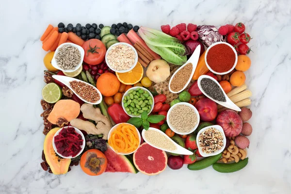 Comer Alimentos Veganos Saludables Limpios Ricos Antioxidantes Que Neutralizan Los — Foto de Stock