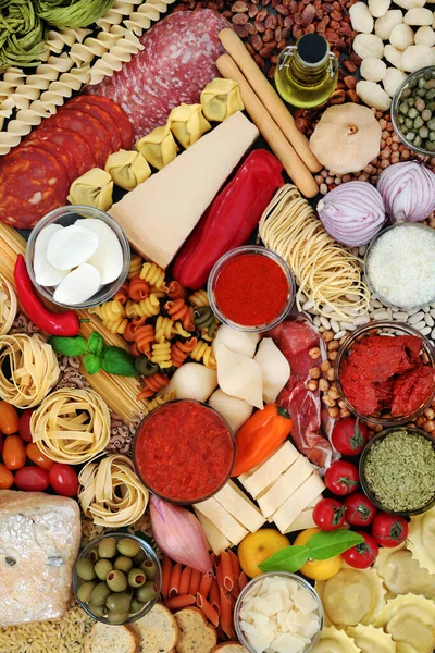 Healthy Balanced Mediterranean Diet Food High Antioxidants Anthocyanins Lycopene Protein — Stock Photo, Image
