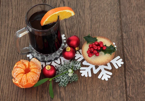 Christmas fiood en drinken — Stockfoto