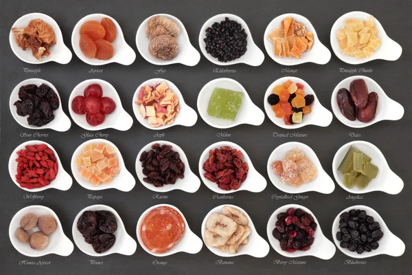 Sušené ovoce sampler — Stock fotografie