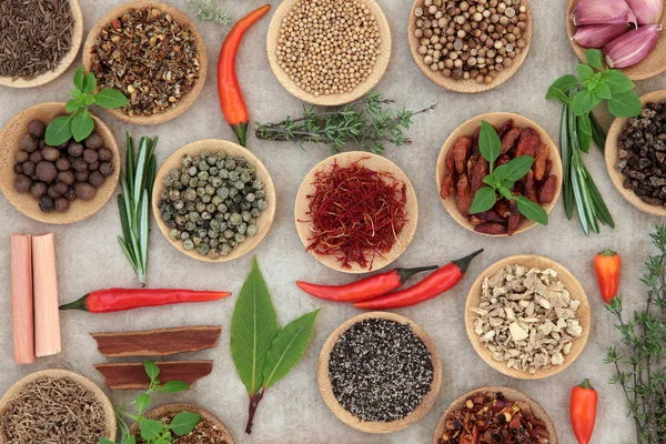 Herb and Spice Selection — Stock Photo, Image