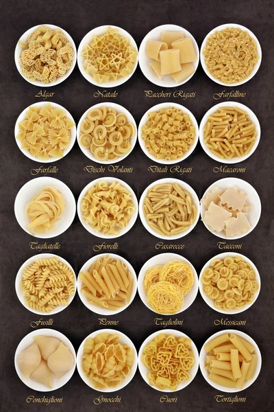 Pasta Types — Stock Photo, Image