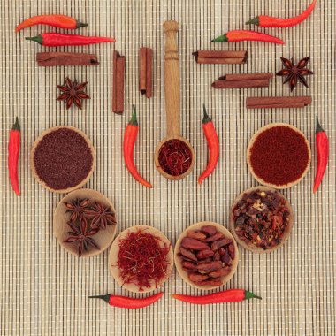 Kırmızı biber biber ve baharat