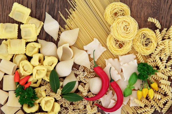 Pasta with Herbs and Spice — Stock Photo, Image