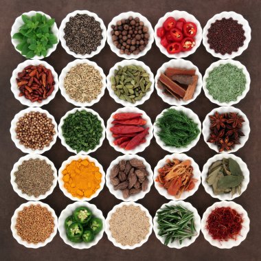 baharat ve bitki koleksiyonu