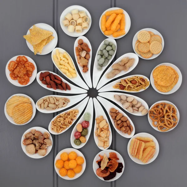 Bandeja de comida de bocadillo — Foto de Stock