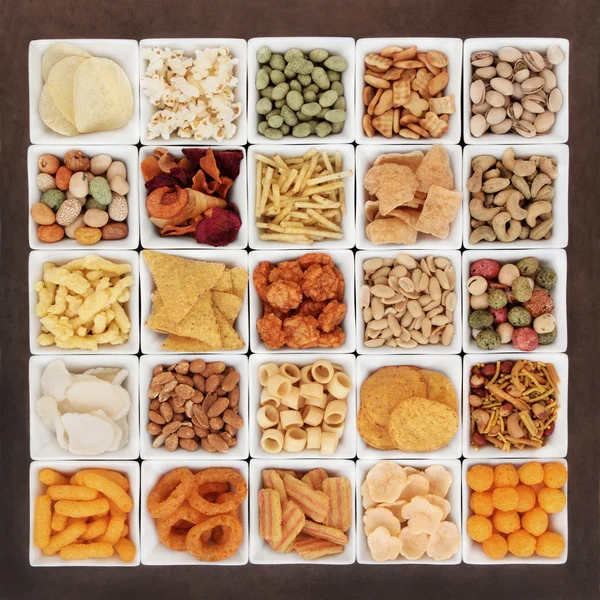 Hartige Snack selectie — Stockfoto