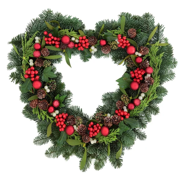 Romantic Christmas Wreath — Stock Photo, Image