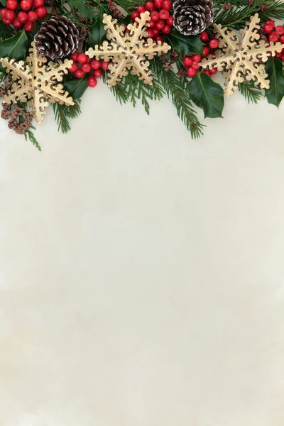 Vánoční vločka okraj — Stock fotografie