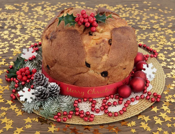 Gâteau de Noël Panettone — Photo