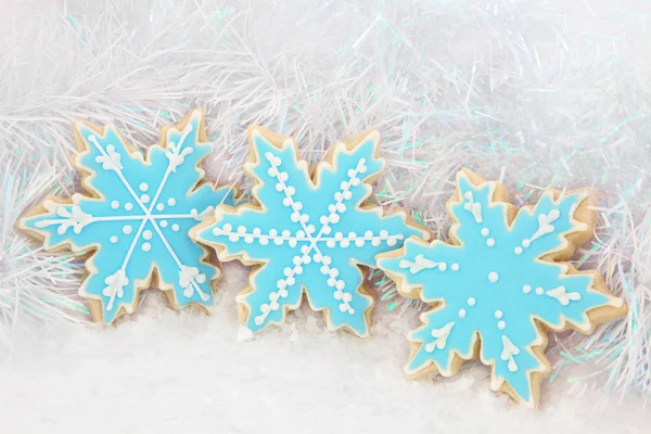 Copo de nieve Pan de jengibre Galletas — Foto de Stock