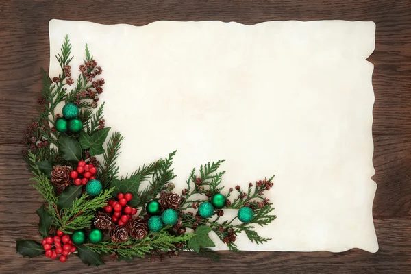 Декоративная рождественская граница Лицензионные Стоковые Фото