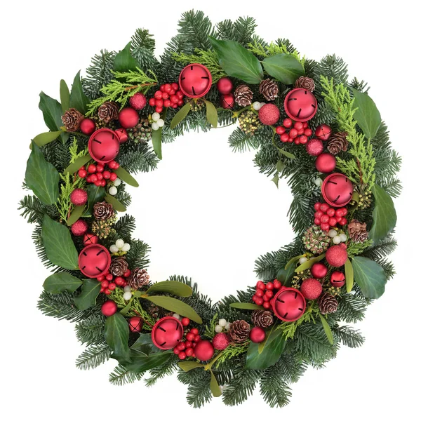 Festive Christmas Wreath — Stock Photo, Image