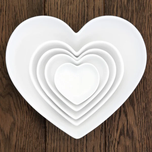 Heart Shaped Dishes — Stock Photo, Image