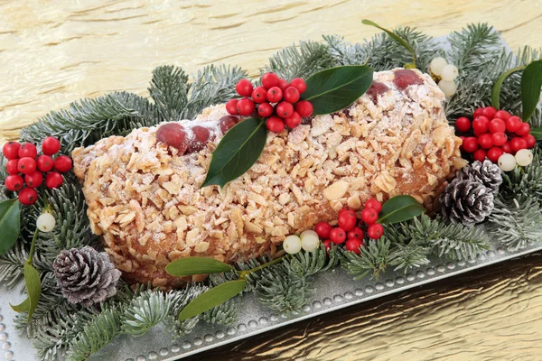 Stollen Christmas Cake — Stock Photo, Image