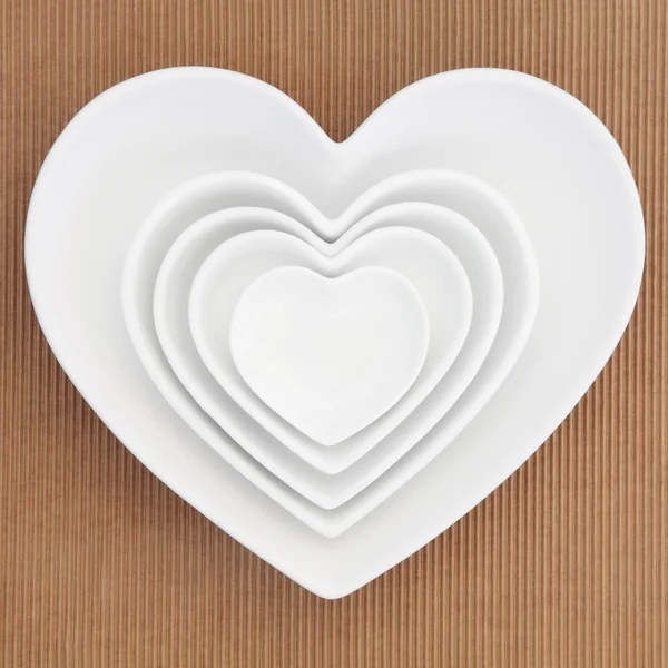 Heart Shaped Dishes — Stock Photo, Image