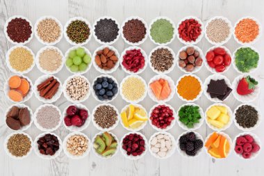 Büyük süper yiyecek seçimi