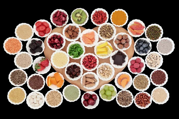 Gran selección de alimentos para la salud — Foto de Stock