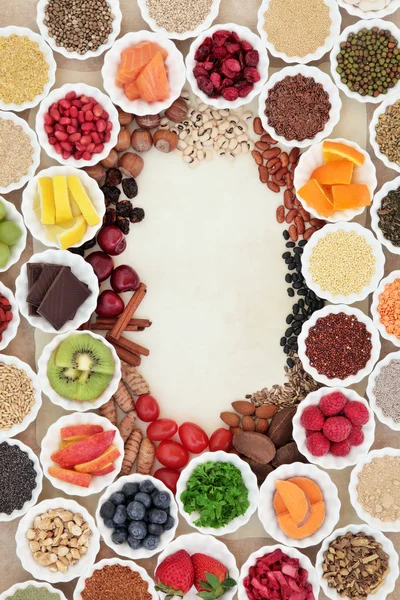 Граница продуктов питания для здоровья — стоковое фото