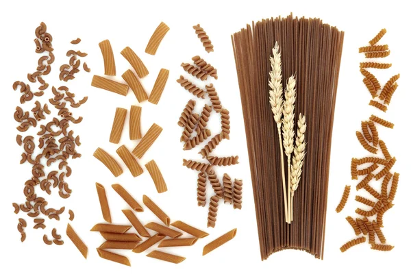 Whole Wheat Pasta Varieties — Stock Photo, Image