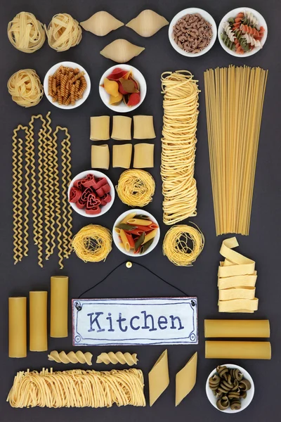 Torkad Pasta Sampler — Stockfoto