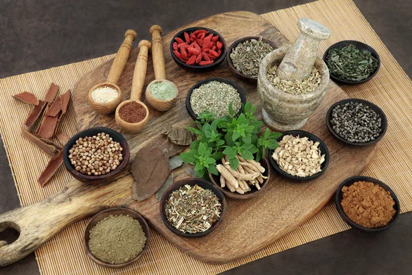 Kruiden en specerijen voor de gezondheid van de Mens — Stockfoto