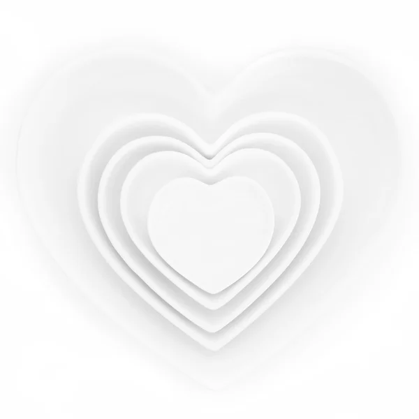 Tigelas em forma de coração — Fotografia de Stock