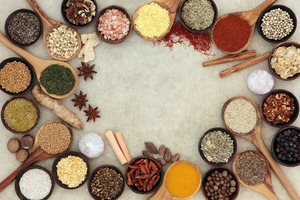 Herb and Spice Abstract Border — Stock Photo, Image