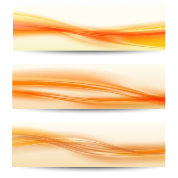 Banderas naranjas abstractas — Vector de stock