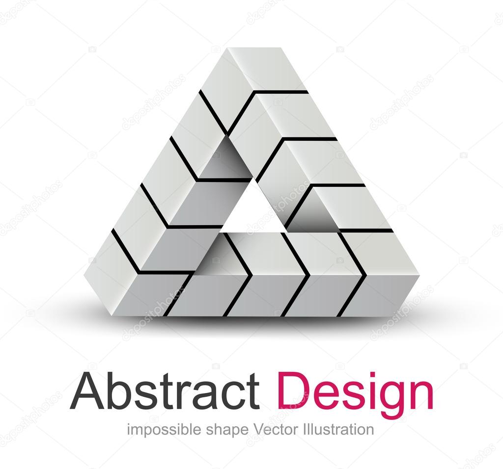Logo 3D design, impossible object.