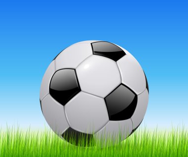 Yeşil sahada futbol topu