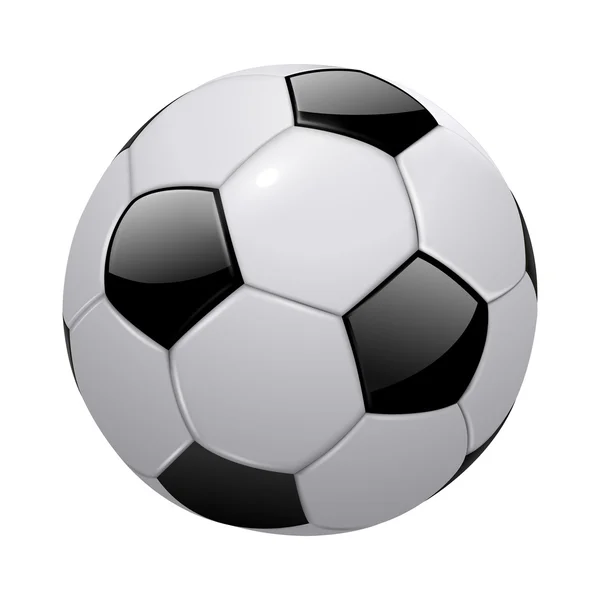 Bola de futebol isolada — Vetor de Stock
