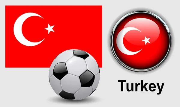 Ikony flag Turcja — Wektor stockowy