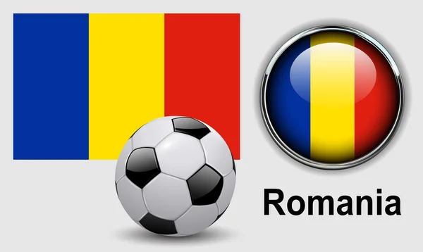 Rumania iconos de bandera — Vector de stock