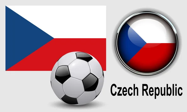 Czech Republic flag icons — Stock Vector