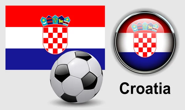 Ikony flag Chorwacja — Wektor stockowy