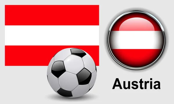 Austria iconos de la bandera — Vector de stock