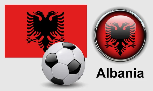 Albania iconos de la bandera — Archivo Imágenes Vectoriales