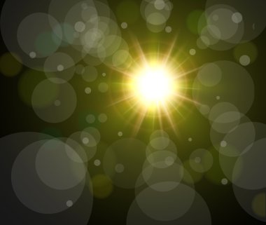 Bokeh ile vektör yıldız