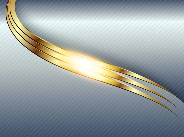 Zilver Goud Elegante Metalen Achtergrond Metalen Vector Ontwerp — Stockvector