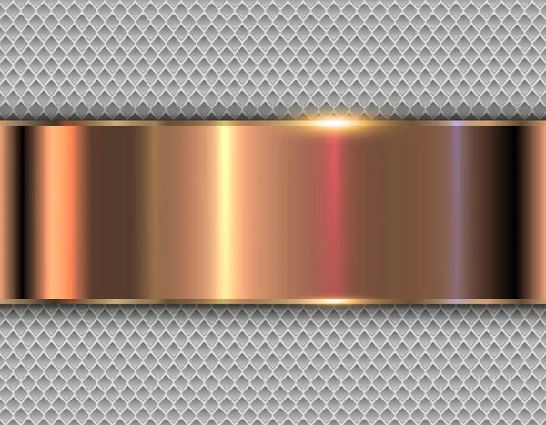 Bakgrund Guld Med Polerad Metall Struktur Design Med Perforerade Hål — Stock vektor