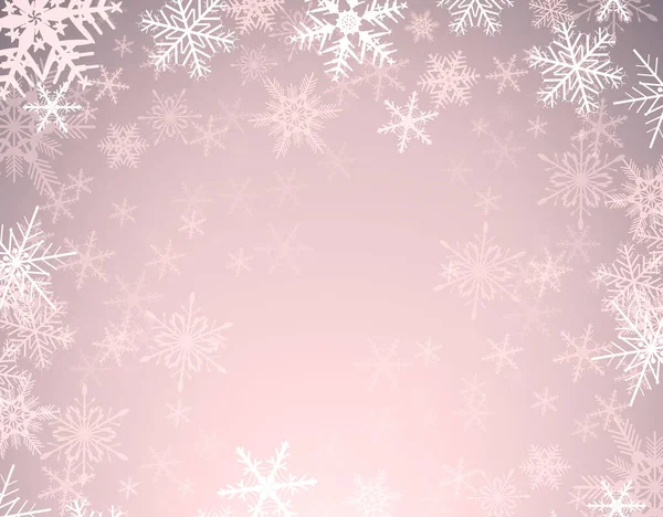 Kerst Winter Achtergrond Met Sneeuwvlokken Illustratie — Stockfoto